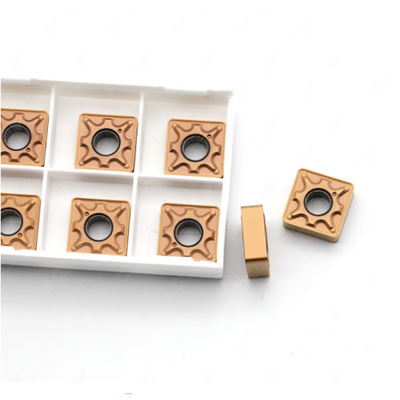 เครื่องกลึงซีเอ็นซีเครื่องมือตัดซีเมนต์คาร์ไบด์ SNMG120404 เม็ดมีดเหล็กสำเร็จรูป