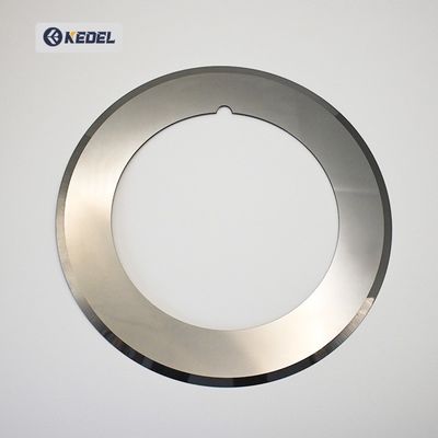 มีดผ่าวงกลมพร้อมร่องกำหนดตำแหน่งสำหรับการผ่าขั้วแบตเตอรี่ ใบมีดอุตสาหกรรมสำหรับอุตสาหกรรมแบตเตอรี่