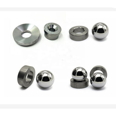 ขนาดที่กําหนดเอง ซีเมนต์ Tungsten Carbide Ball Valve ด้วยวัสดุ Tungsten Carbide 100% และ YG8 YG6 YG6X YG9C YG11C YG13C สับสนธิ