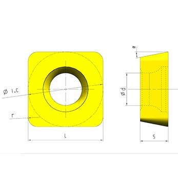 SPMT แบบ CNC Insert กับมุม 11° และ ±0.08-±0.18 ความละเอียดในการหมุน