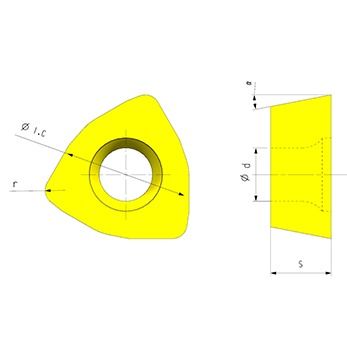 WPGT โมเดล CNC Milling Insert กว้าง 9.525 มิลลิเมตรและความหนา 4.2 มิลลิเมตรสําหรับการแปรรูปแม่นยําสูง