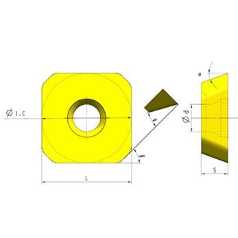 การใส่ CNC Milling ความแม่นยํากับมุม 20 ° ± 0.025 ความอดทนและความยาว 13.308mm สําหรับความมั่นคงสูง