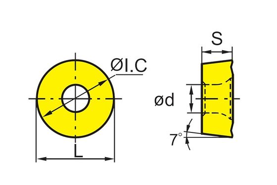 หนาวทน RDMT CNC Insert กับมุม 7 ° และ ± 0.08-± 0.18 ความอดทนสําหรับการแปรรูปแม่นยํา