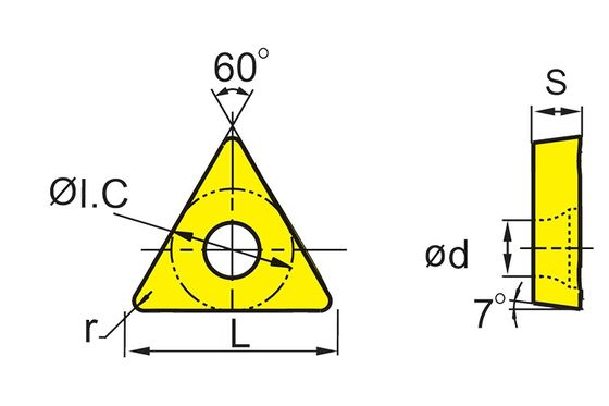 อายุการใช้งานยาว TNMG CNC Insert with 75° T Angle and 0° N Angle for High Precision ±0.08-±0.18 M ความอดทนในการหมุน