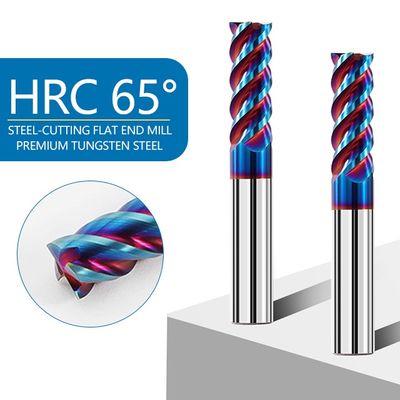 เครื่องบดปลายวัลฟ์สเทนคาร์บิด 4 ฟลอยต์ที่มี nACo4 การเคลือบสําหรับการแปรรูปเหล็กไร้ขัด