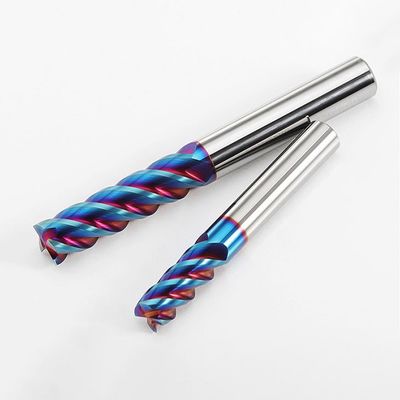 เครื่องบดปลายวัลฟ์สเทนคาร์บิด 4 ฟลอยต์ที่มี nACo4 การเคลือบสําหรับการแปรรูปเหล็กไร้ขัด