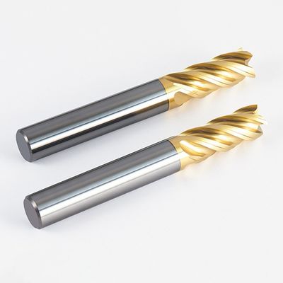 70° ความแข็งแรง HRC 4-Flute Tungsten Carbide End Mill with Alnovz3 Coating สาขาพิเศษสําหรับเครื่องตัด CNC เครื่องตัดเหล็กไร้ขัด