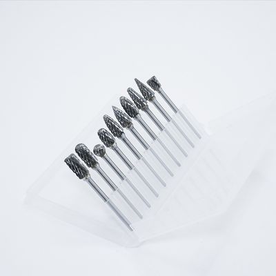 10 ชิ้นของสว่างไม่เคลือบ Tungsten Carbide Rotary Burr สําหรับเหล็กดัดเหล็กที่มี 1/8 " 3 มม Shank