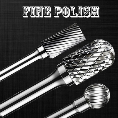 12 Collet Single Double Cut Carbide ไฟล์เสี้ยนโรตารี่หมุนรูปร่าง Type B