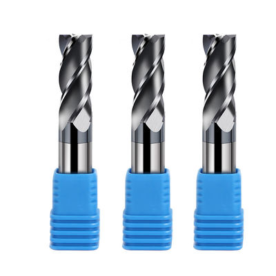 คัตเตอร์คาร์ไบด์แบบถอดเปลี่ยนได้ 4 ขลุ่ย Flat D10 Hrc45 Hrc55 Hrc65 Solid End Mill