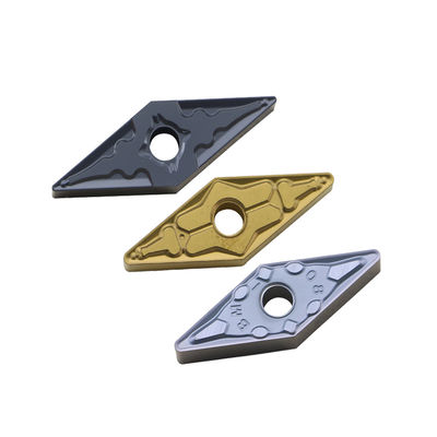การตัดอย่างรวดเร็ว VNMG1604 CNC เม็ดมีดกลึงภายนอกคาร์ไบด์สำหรับการตัดเฉือนเหล็ก