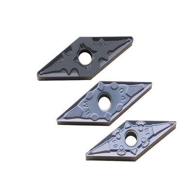 การตัดอย่างรวดเร็ว VNMG1604 CNC เม็ดมีดกลึงภายนอกคาร์ไบด์สำหรับการตัดเฉือนเหล็ก