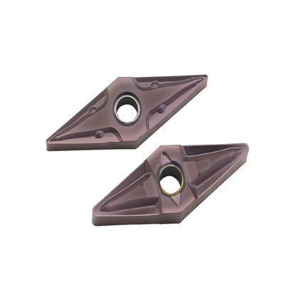 การตัดอย่างรวดเร็ว VNMG1604 CNC เม็ดมีดกลึงภายนอกคาร์ไบด์สำหรับการตัดเฉือนเหล็ก
